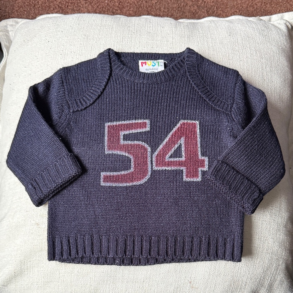Must Have Navy and Burgundy Kids Sweater